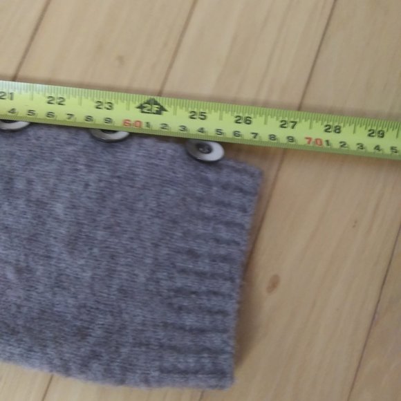 Made in Italy unique poncho style sweater with arms Tricot Chic neutral colors - Picture 10 of 16